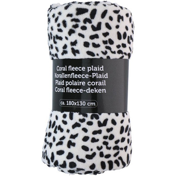 Couverture polaire 180x130cm (panthère blanche)