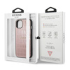 Guess Croco Stamp Lines - étui pour iPhone 13 mini (rose)