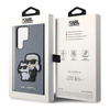 Karl Lagerfeld NFT Saffiano Karl & Choupette - Étui Samsung Galaxy S23 Ultra (gris)