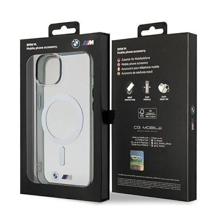 BMW Silberring MagSafe - iPhone 14 Tasche (Transparent)