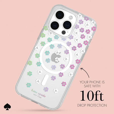 Kate Spade New York Protective MagSafe - iPhone 15 Pro Max Case (Scattered Flowers)