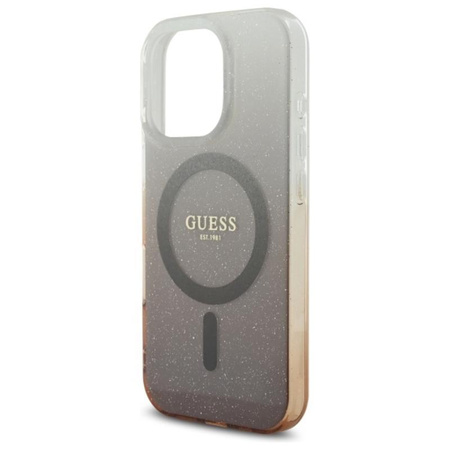 Guess IML Glitter Gradient MagSafe - Case for iPhone 16 Pro (Brown)
