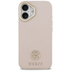 Guess Grained Strass Logo MagSafe - Hülle iPhone 17 (rosa)