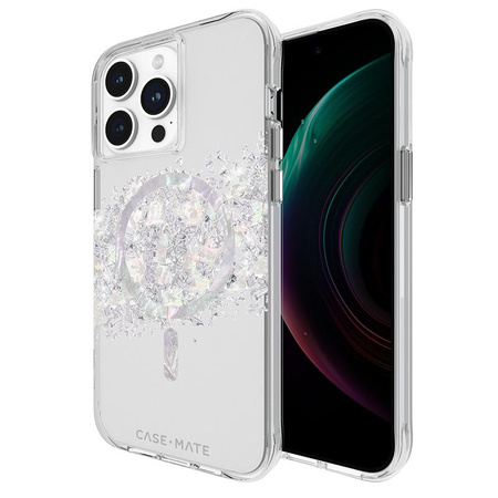 Case-Mate Karat MagSafe - Coque pour iPhone 15 Pro Max décorée de nacre (A Touch of Pearl)