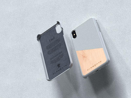 Nordic Elements Original Hel - Coque en bois pour iPhone Xs Max (Gris clair)