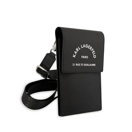 Karl Lagerfeld Embossed RSG Wallet Phone Bag - Tasche für Smartphone und Zubehör (Schwarz)