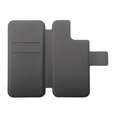 Étui PURO Folio MagSafe - Étui pour iPhone 15 Plus / 14 Plus / 12 Pro Max (noir)