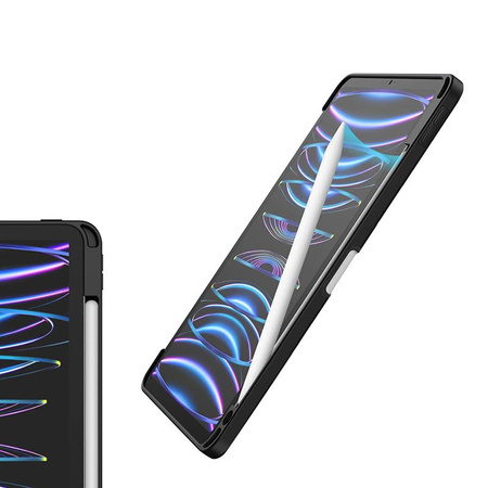 Crong PrimeFolio - pouzdro pro iPad Air 11" M3 (2025) / iPad Air 11" M2 (2024) / iPad Air 10,9" (5.-4. gen.) / iPad Pro 11" (2022-2021) (černý/průhledný)