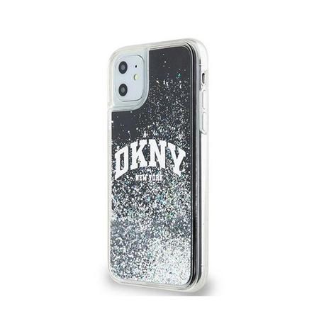DKNY Liquid Glitter Big Logo - iPhone 11 tok (fekete)