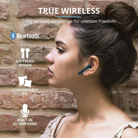 Trust Primo Touch - Ecouteurs sans fil Bluetooth (bleu)