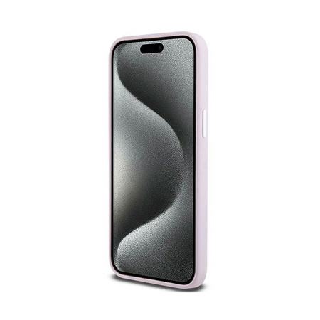 DKNY Liquid Silicone Small Metal Logo MagSafe - iPhone 14 Pro Max tok (rózsaszín)