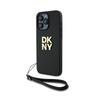 DKNY Wrist Strap Stock Logo - Hülle für iPhone 15 Pro Max (Schwarz)