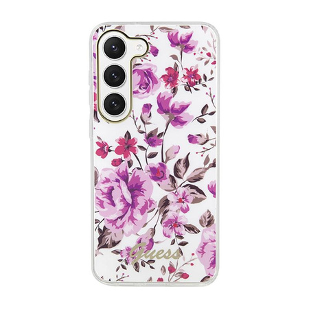 Guess Flower Collection - Hülle für Samsung Galaxy S23 (Weiß)