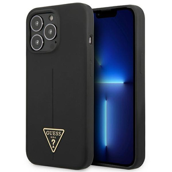 Guess Silicone Triangle Logo - Coque iPhone 13 Pro (noir)