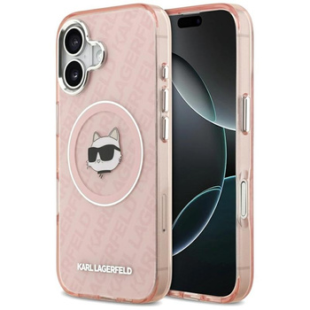 Karl Lagerfeld IML Choupette Head Logo MagSafe - Hülle für iPhone 17 (rosa)