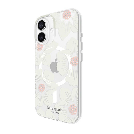 Étui protecteur MagSafe de Kate Spade New York pour iPhone 16 (Hollyhock Floral)