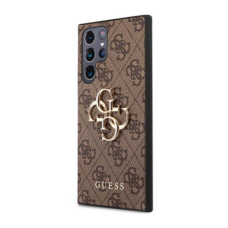 Guess 4G Big Metal Logo - Case for Samsung Galaxy S23 Ultra (Brown)