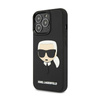 Karl Lagerfeld 3D Rubber Karl's Head - pouzdro pro iPhone 13 Pro (černé)