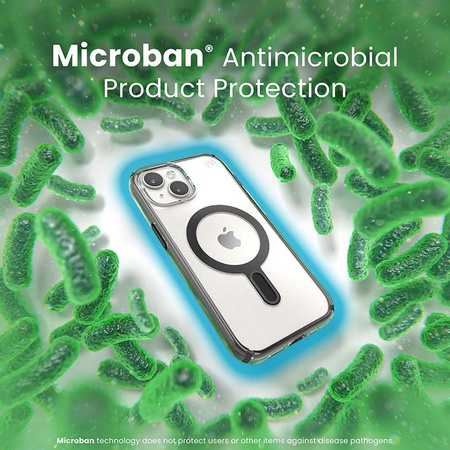 Speck Presidio Perfect-Clear ClickLock & MagSafe - Hülle für iPhone 16e / iPhone 15 / iPhone 14 / iPhone 13 (Transparent / Mattschwarz / Schiefergrau)