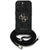 Guess 4G Big Logo Cord Strap Crossbody - Pouzdro pro iPhone 16 Pro (černý)
