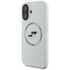 Karl Lagerfeld Silicone Double Heads And Circle MagSafe - Coque pour iPhone 16 (beige)