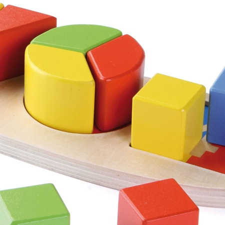 TOP BRIGHT - Fából készült kirakós játék, formák tanulása