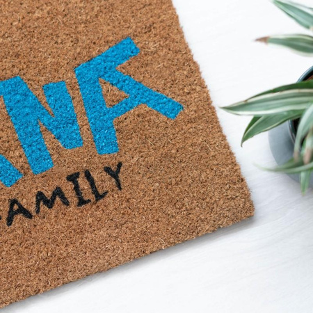 Beltéri ajtószőnyeg, kókuszdió, Disney Stitch, barna 40x60