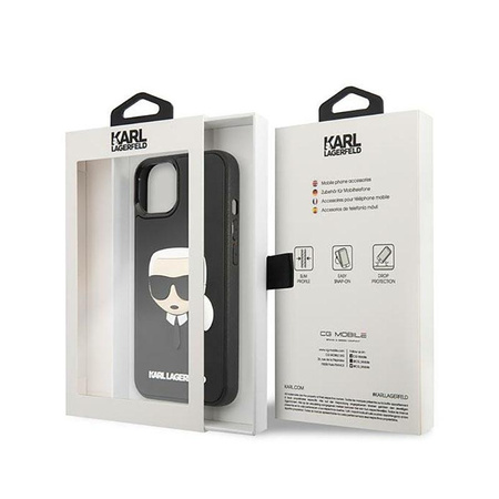 Karl Lagerfeld 3D Rubber Karl's Head - pouzdro pro iPhone 14 Plus (černé)