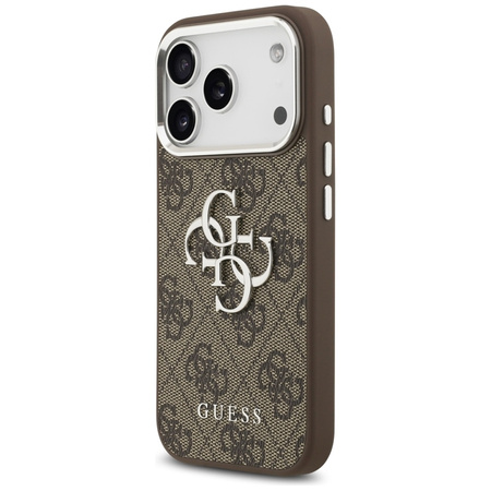 Guess 4G Big 4G Classic Logo - Case iPhone 17 Pro (Braun / Silber)