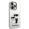 Karl Lagerfeld IML Glitter NFT Karl & Choupette - Coque iPhone 14 Pro Max (Transparent)