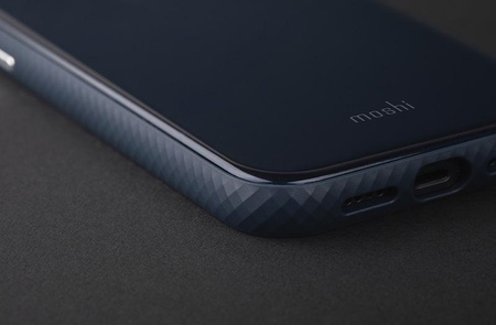 Moshi iGlaze - Pouzdro pro iPhone 12 / iPhone 12 Pro (systém SnapTo) (Midnight Blue)