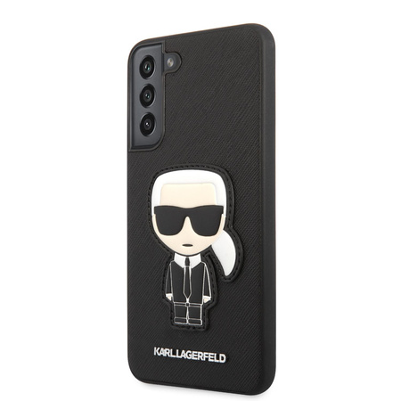 Karl Lagerfeld Saffiano Ikonik Patch - Étui Samsung Galaxy S22+ (noir)