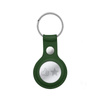 Crong Leather Case with Key Ring - Étui de protection en cuir avec porte-clés pour Apple AirTag (vert)