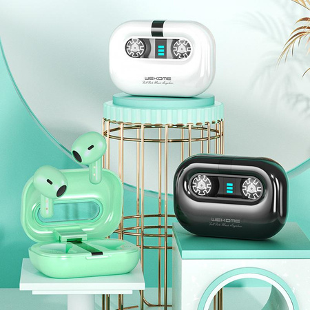 WEKOME VA06 Vanguard Series - bezdrátová sluchátka Bluetooth V5.2 TWS s nabíjecím pouzdrem (zelená)