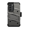 ZIZO BOLT Series - Armoured case for Samsung Galaxy S23 with 9H glass for screen + holder with stand (Grey)