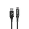 Crong Armor Link - USB-A to USB-C 60W 3A Braided Cable Power Delivery Fast Charging 25cm (Black)