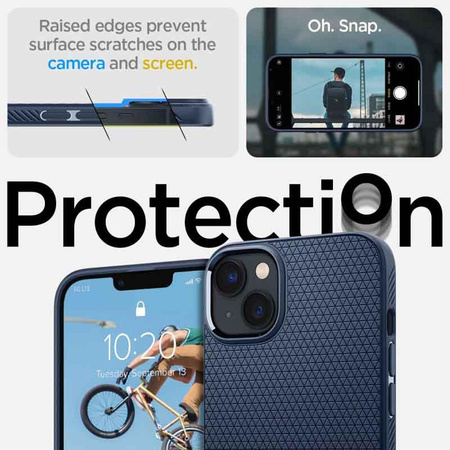 Spigen Liquid Air - pouzdro pro iPhone 14 (námořnická modrá)