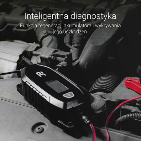 Green Cell - töltő, töltő 6V / 12V (4A) akkumulátorokhoz intelligens diagnosztikai funkcióval