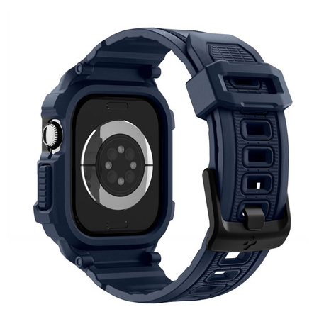 Spigen Rugged Armor Pro V2 – Armband mit Hülle für Apple Watch 10/11 42mm (Marineblau)