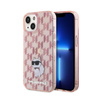 Karl Lagerfeld Monogramm Choupette - iPhone 15 Hülle (Rosa)