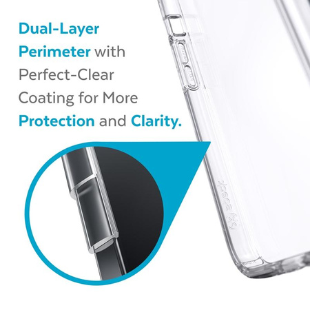 Speck Presidio Perfect-Clear - iPhone 13 Pro Tasche mit MICROBAN-Beschichtung (Klar)