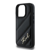 Karl Lagerfeld Quilted Signature - pouzdro pro iPhone 16 Pro Max (černé)