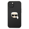 Karl Lagerfeld PU bőr Karl's Head Metal - iPhone 13 tok (fekete)