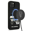 Karl Lagerfeld Slilicone Karl & Choupette Magsafe - pouzdro na iPhone 13 (černé)