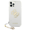 Guess 4G Big Logo Charm - pouzdro pro iPhone 12 Pro Max (zlaté přívěsky)