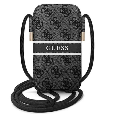 Guess 4G Printed Stripe Pouch - taška na telefon L (šedá)