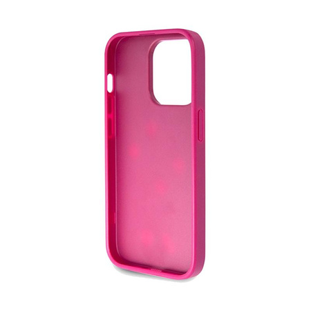 Pouzdro Guess Glitter Script Big 4G - iPhone 15 Pro Max (fialové)