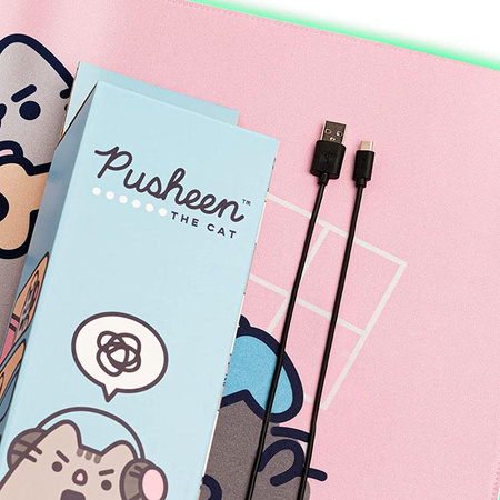 Pusheen - LED Spiel-/Schreibtischmatte XXL (90 x 40 cm)
