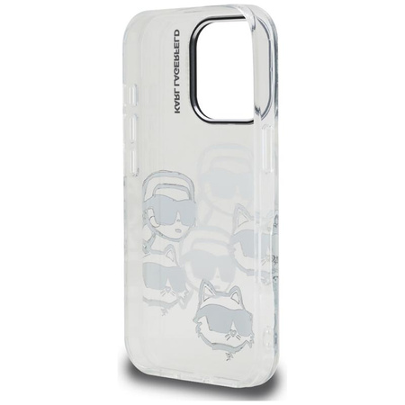 Karl Lagerfeld IML Multi K&C Head Pattern - Case for iPhone 16 Pro (transparent)