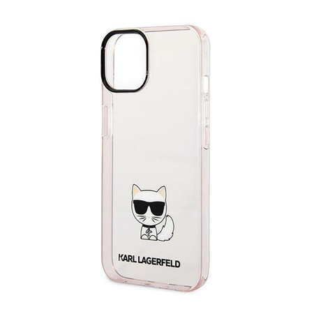 Karl Lagerfeld Choupette Body - pouzdro pro iPhone 14 (růžové)